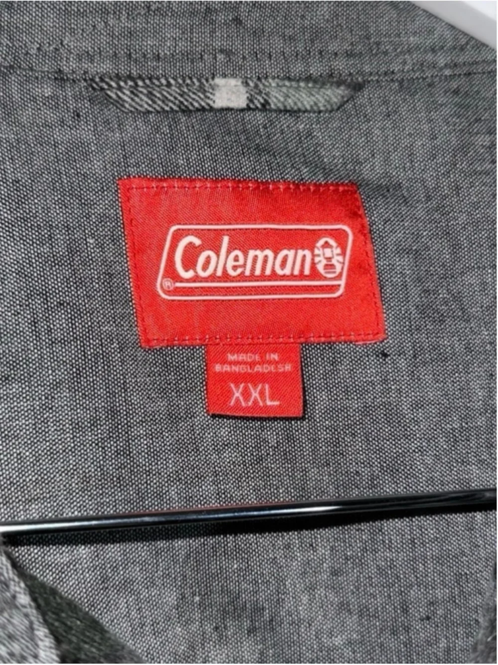 Coleman Plaid Flannel Button Down Shirt XXL Green Black